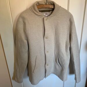 Wallace & Barnes (J.Crew) Boiled Merino Wool Chore Jacket XXL Coat Beige Tan